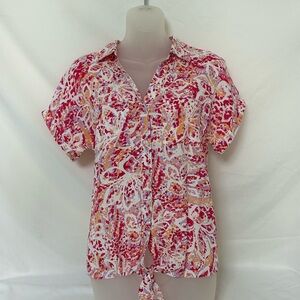 Vibrant Floral Button-Down Shirt